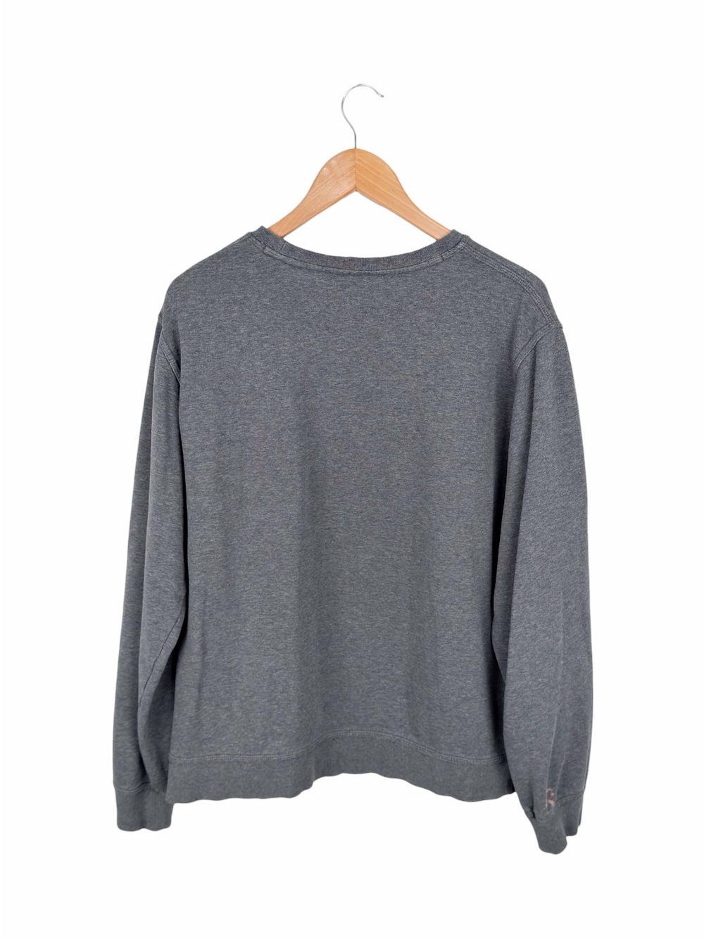 Nike Men’s XL Mini Swoosh Sweatshirt Gray Embroidered Logo Crewneck Pullover - Picture 5 of 8